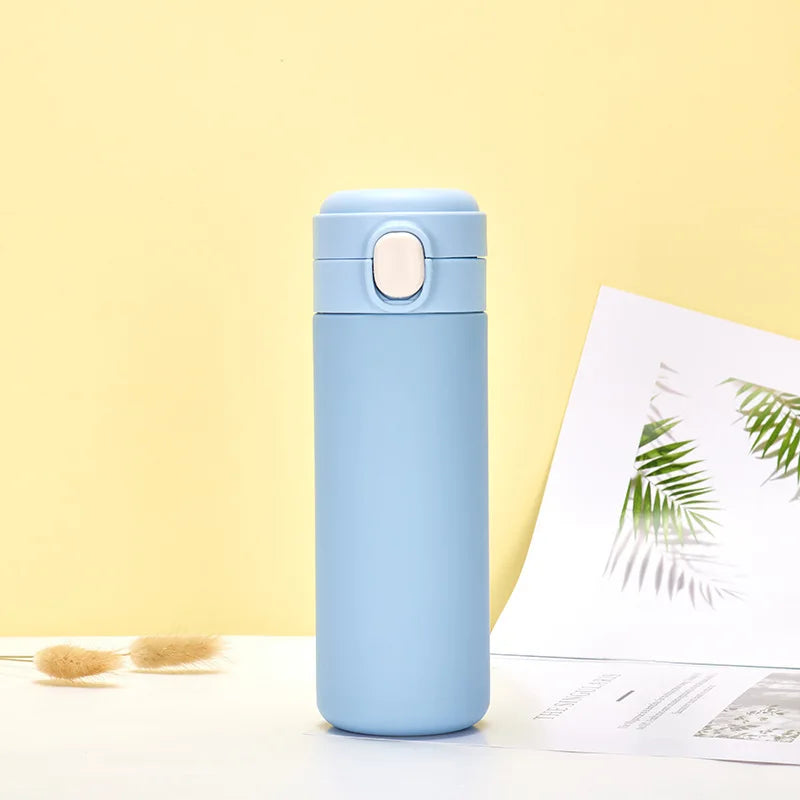 420ml Stainless Steel Vacuum Water Bottle | Leak Proof Thermos with Bounce Cap