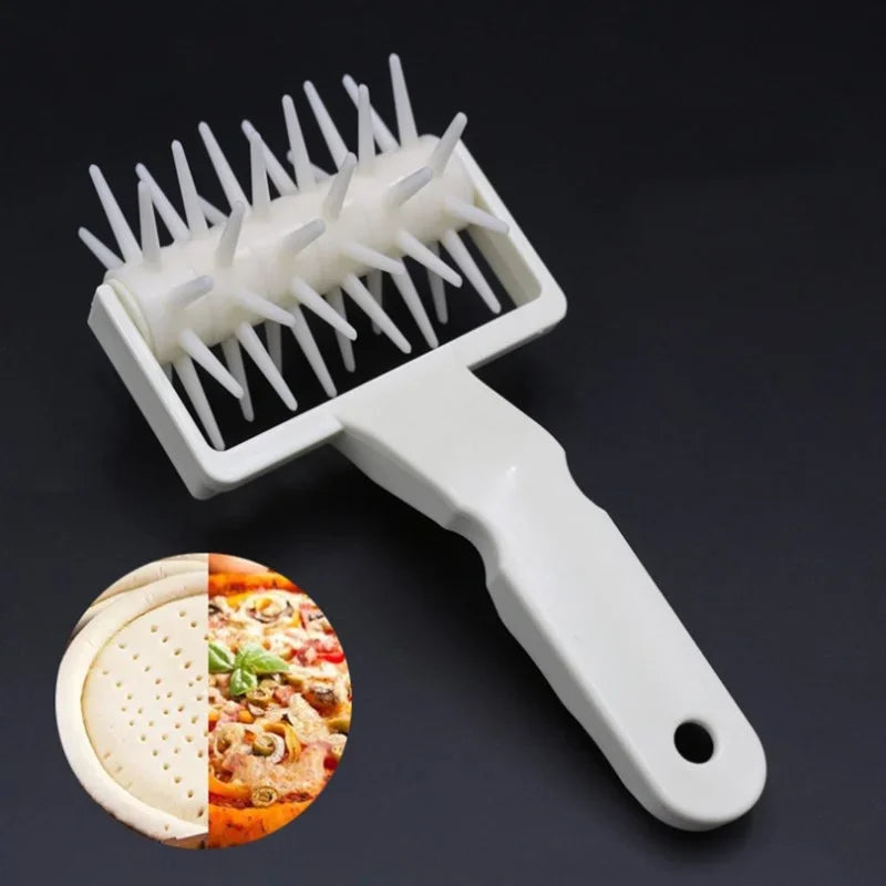 Pizza Dough Docker Roller | Plastic Pastry Perforator Wheel for Baking