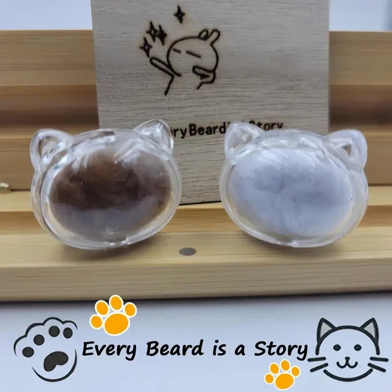 Pet Hair Keepsake Box | 2-Pack Transparent Dog Cat Fur Storage Container for DIY Memorial Decoration