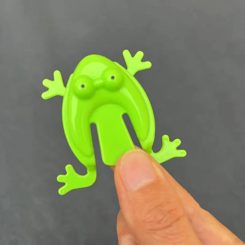 Finger Press Jumping Frog Toy | Fun Antistress Bouncing Toy for Kids and Family Games
