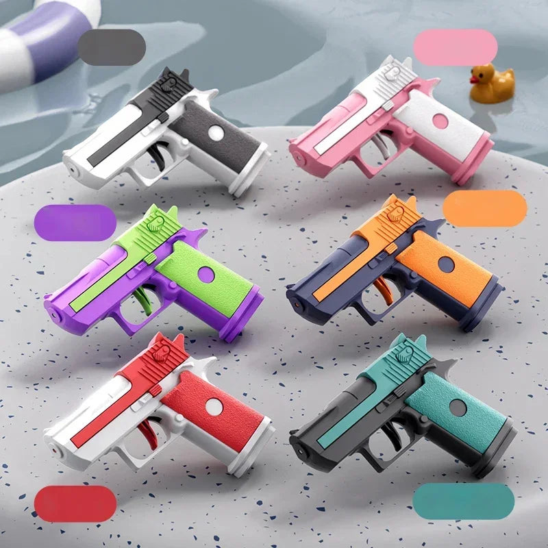 Mini Water Pistol | Mechanical Continuous Firing Water Gun for Summer Pool Shooting Fun