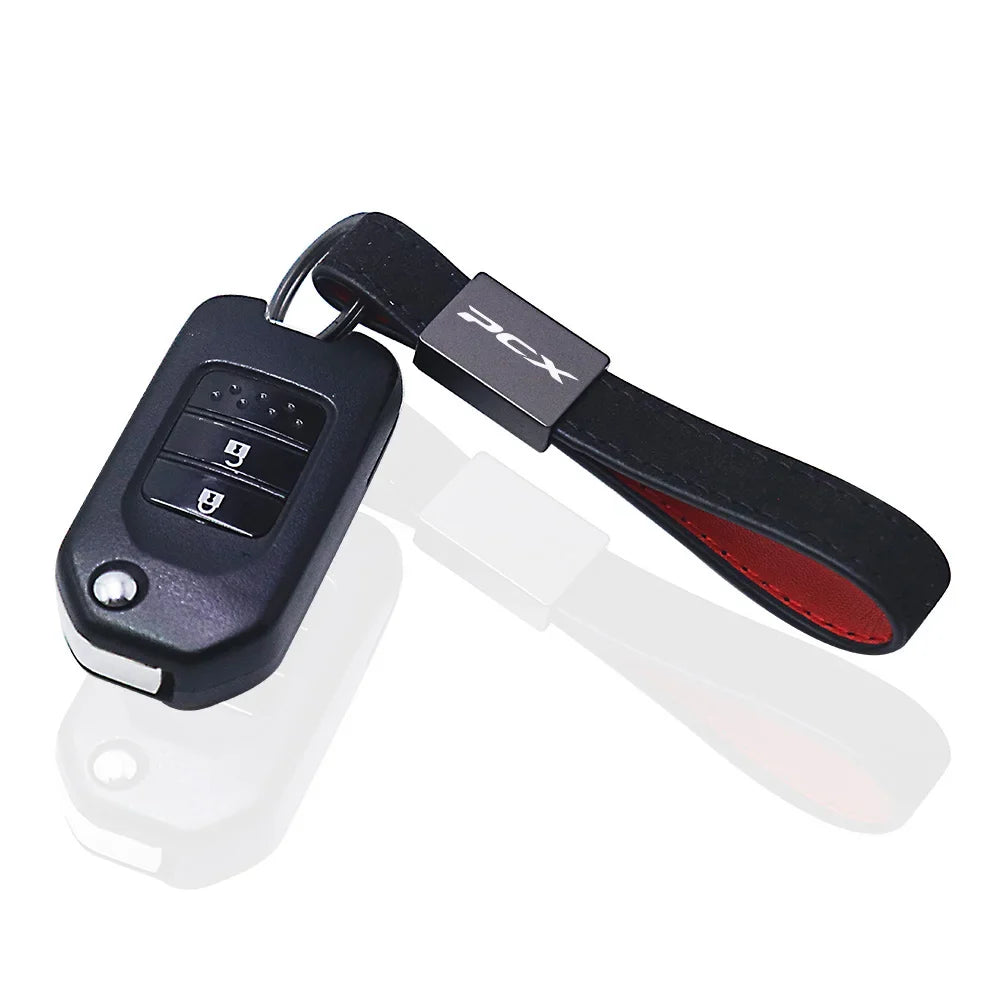 PCX Motorcycle Keychain | Leather Key Ring for Honda PCX125 PCX150 PCX160