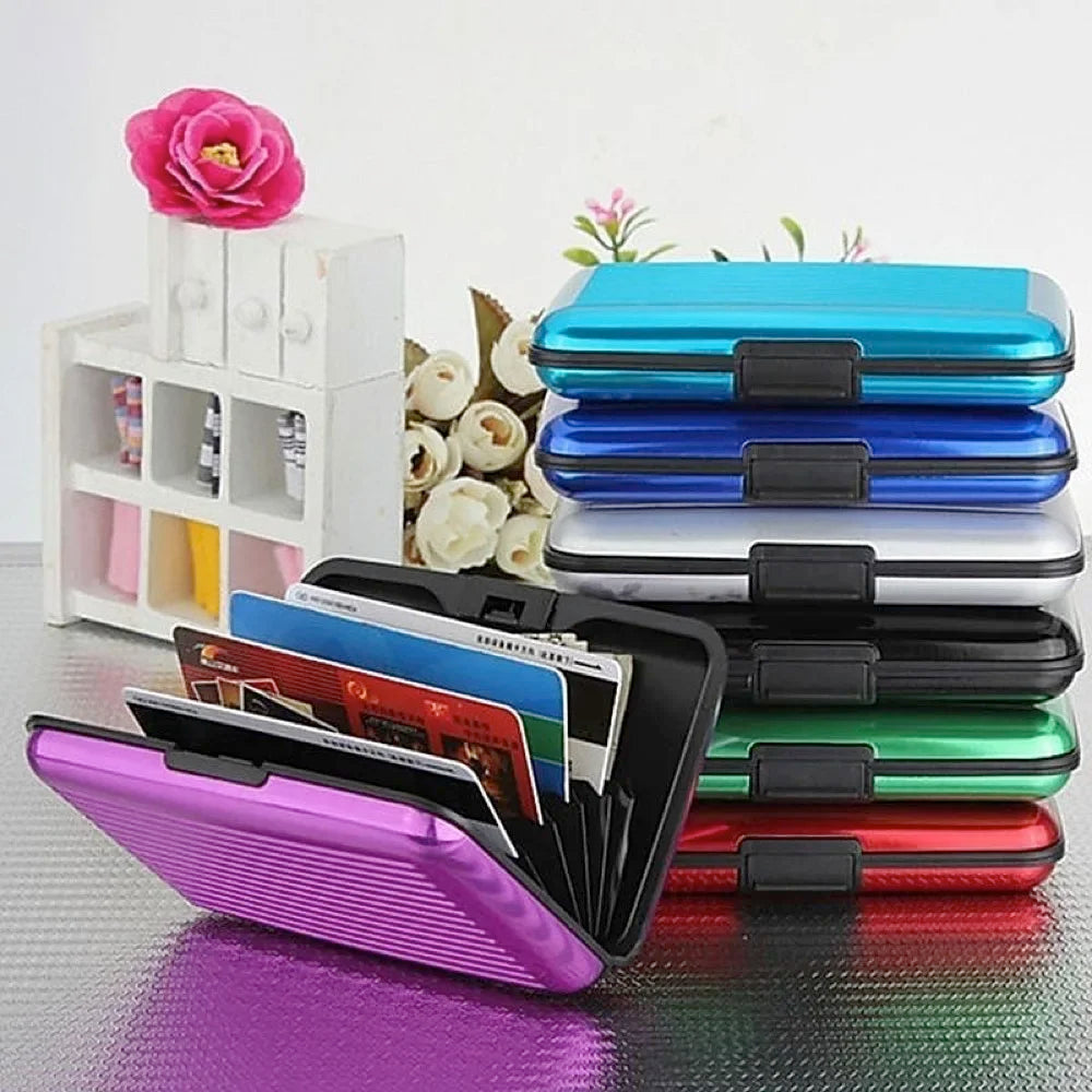 Metal Credit Card Holder Wallet | Slim Waterproof Card Protector