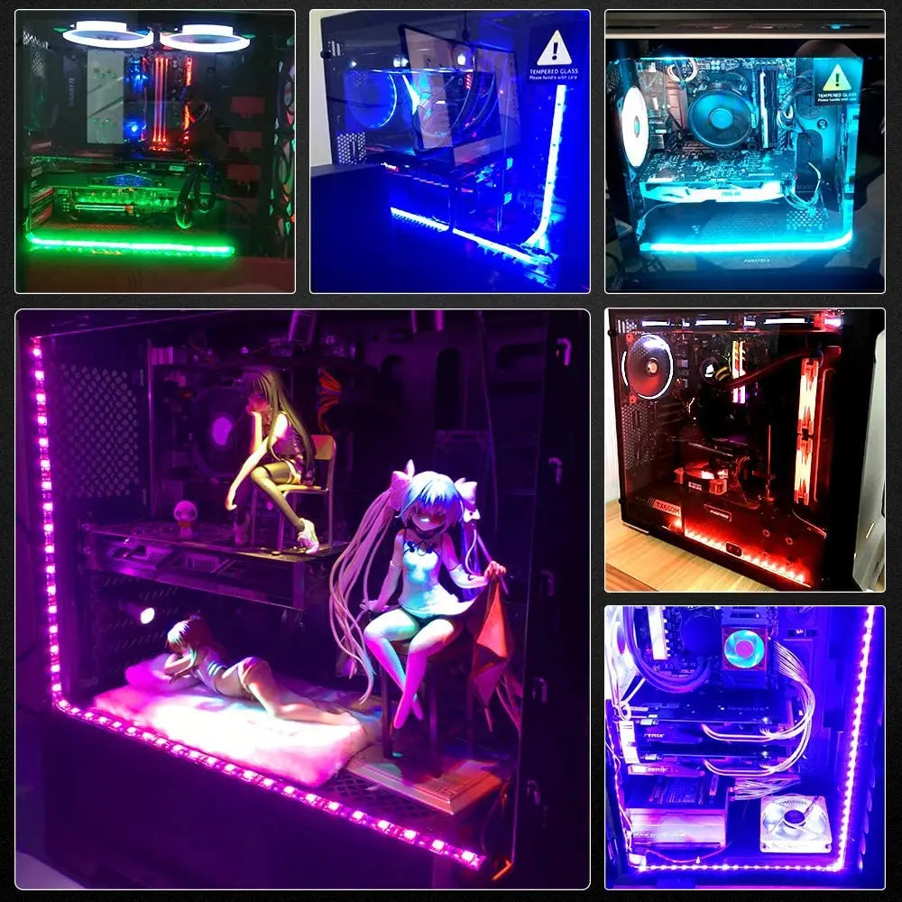 RGB Gaming LED Strip Light 1 to 2/3 Splitter Kit | For 12V Aura Sync Motherboard