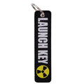 Rock and Roll Key Fob | Black Embroidery Key Tag for Bags and Gifts
