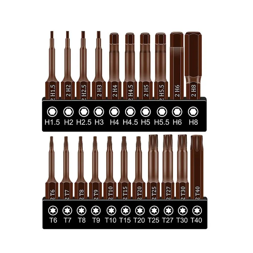 1/4 Screwdriver Bits Set 25mm 50mm S2 Alloy Steel | Professional DIY Hand Tool Kit