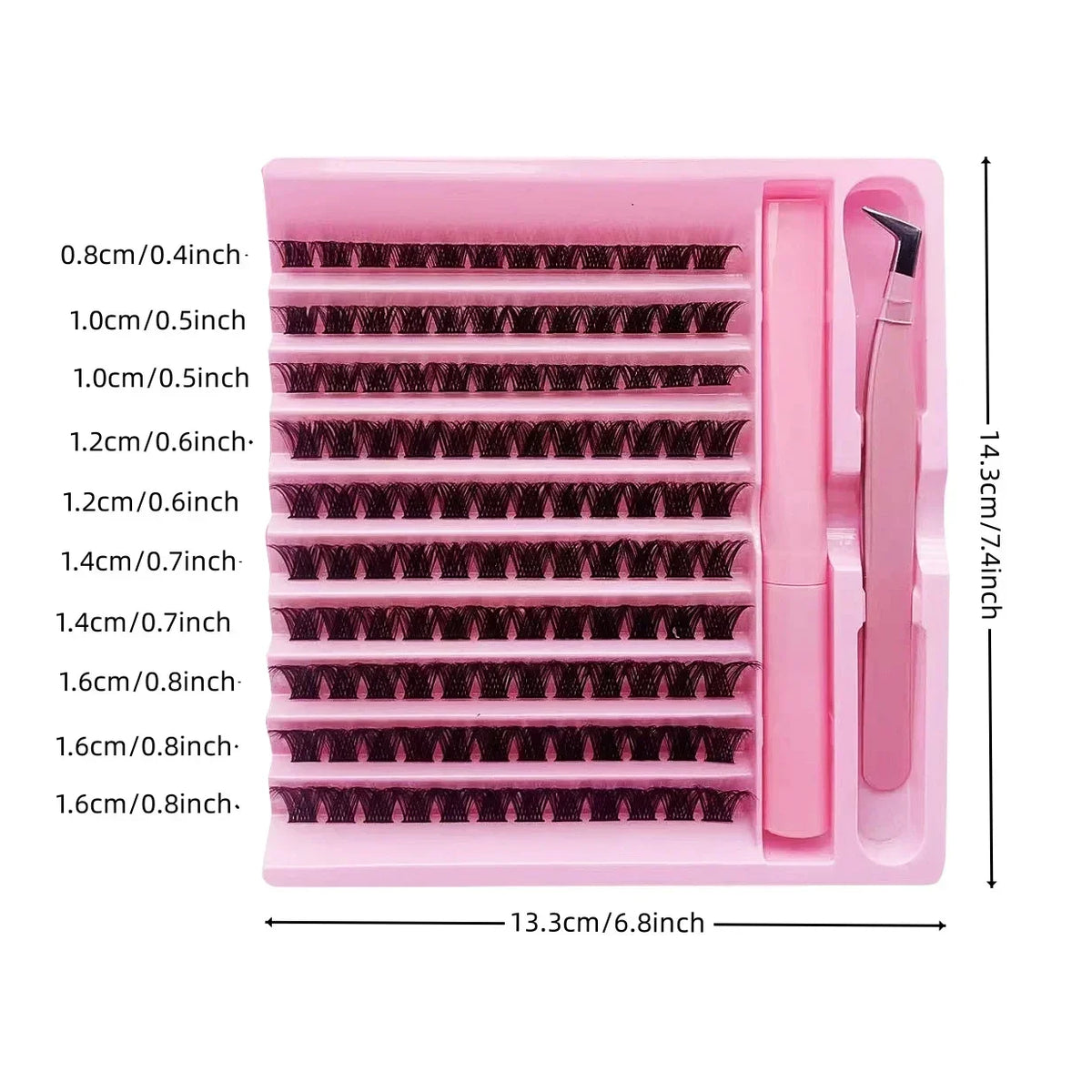 DIY Cluster Lashes 120pcs | Natural PBT Material 2-in-1 Set