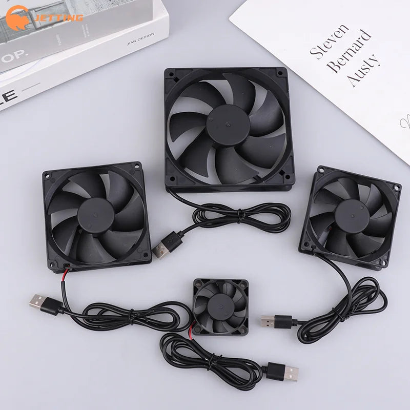USB Brushless Cooling Fan 5V for Router TV Box Computer | 4 Size Options