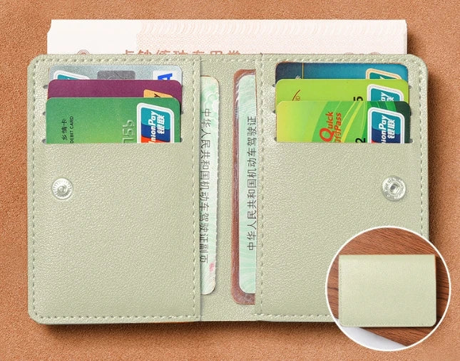 Classic PU Leather Slim Wallet | Unisex Card Holder and Coin Purse