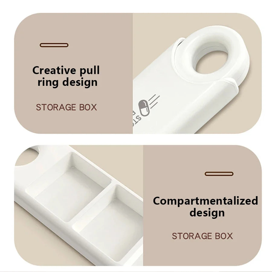 Portable 3-Compartment Pill Box | Travel Medicine Organizer
