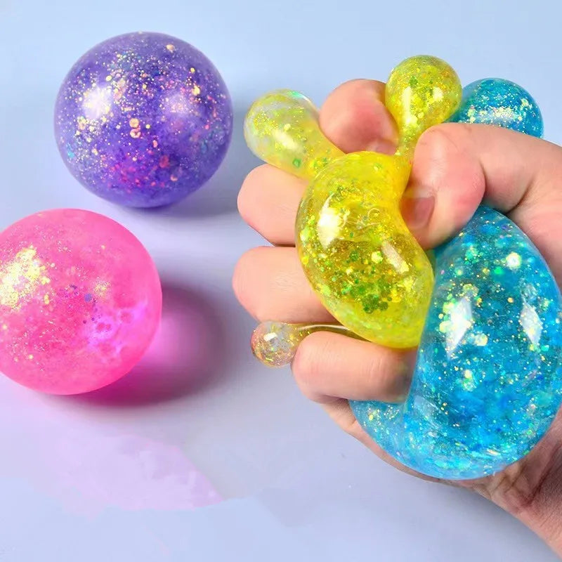 Maltose Colorful Aurora Duck Squeeze Toy | Stress Relief Stretch Toy for Adults and Kids
