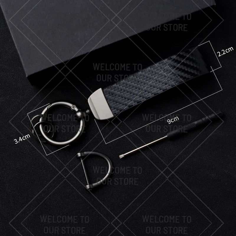 Skoda VRS Carbon Fiber Keychain | Car Emblem Key Ring for Citigo Kodiaq Yeti Rapid Fabia
