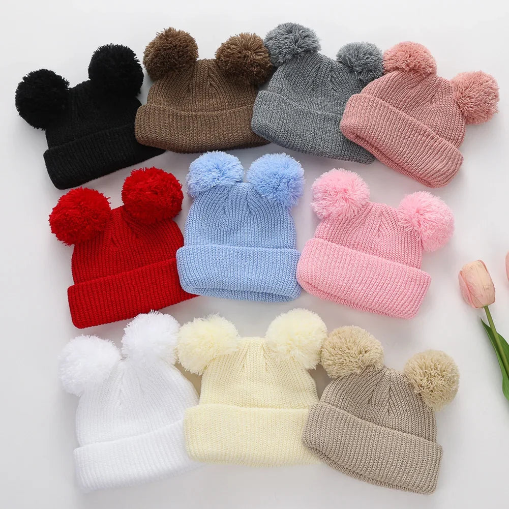 Baby Knotted Turban Hat for Newborns | Pom Pom Cap