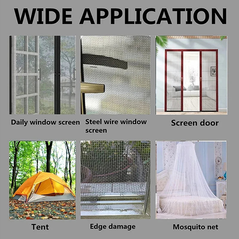 Mosquito Net Repair Tape | Self-Adhesive Window Screen Patch for Holes