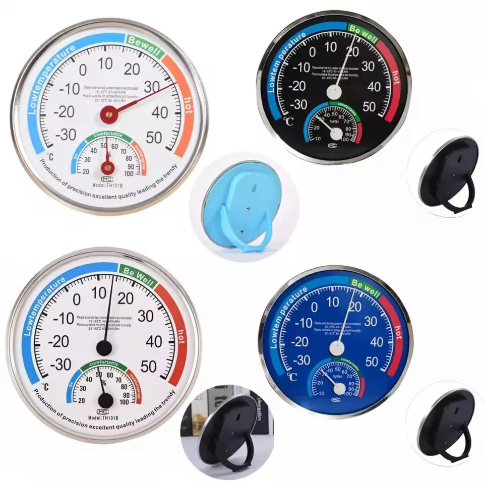 IDEABEL Analog Thermometer Hygrometer | Indoor Outdoor Humidity Monitor