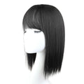 25cm Wig Piece Straight Hair Toppers Hairpiece Anti-Slip Clip In Women Bangs