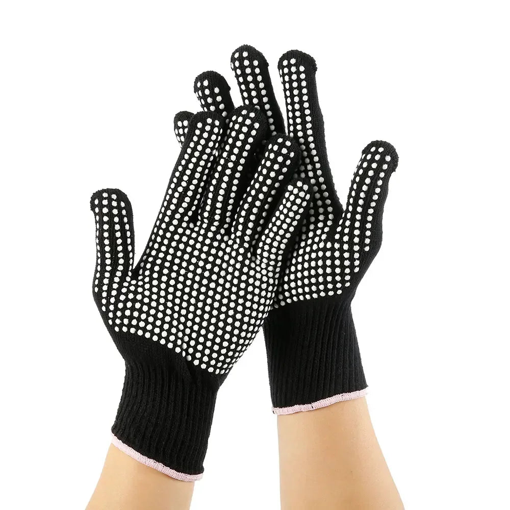1 Pair Heat Resistant Oven Gloves | Cut Resistant Non Slip Silicone BBQ Gloves for Kitchen and Grill
