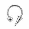 16G Stainless Steel Cone Septum Ring Horseshoe Nose Piercing Spike Lip Tragus Helix Earring - Body Jewelry Gift