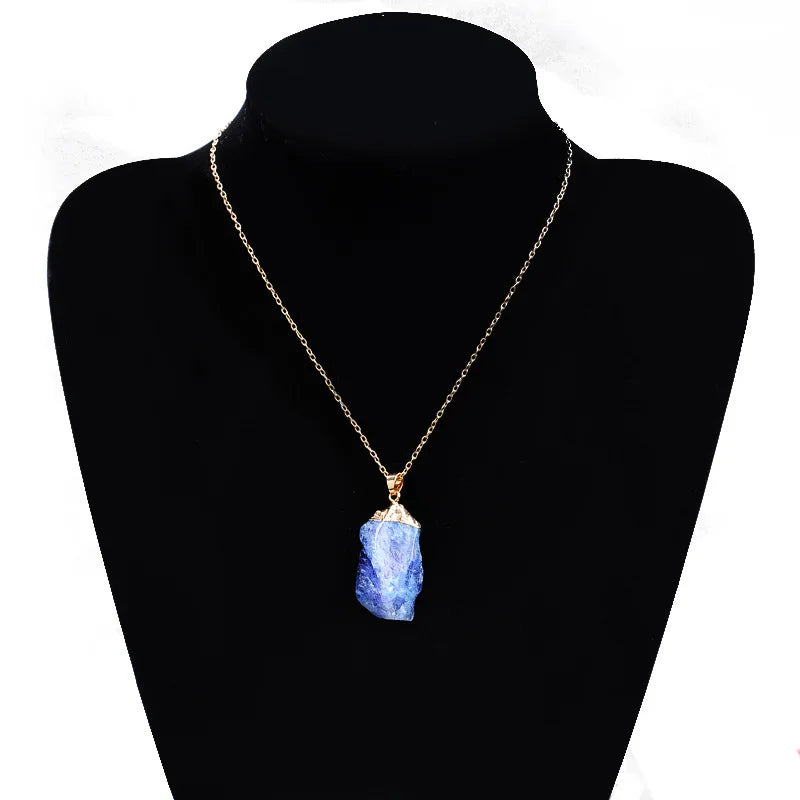 Irregular Amethyst Gemstone Necklace Healing Crystal Chakra Stone Women Birthday Gift Citrine Gemstone Necklace Healing Crystal