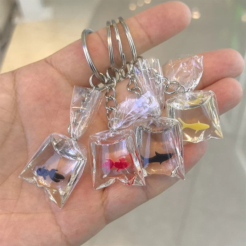 Creative Simulation Goldfish Keychain | Transparent Carp Pendant for Backpack