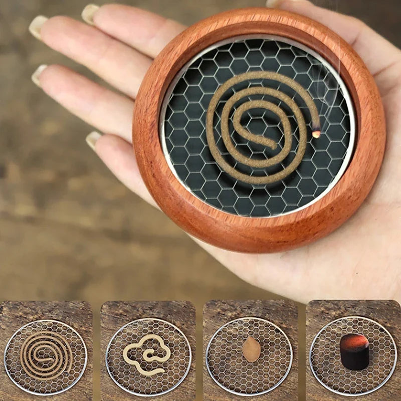 Stainless Steel Mosquito Coil Holder | Decorative Indoor Incense Burner