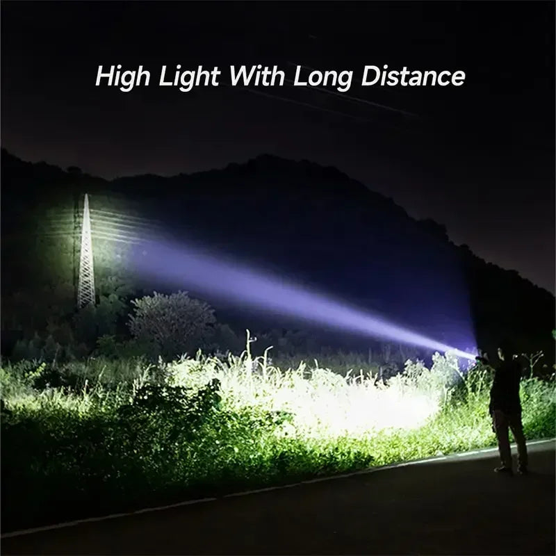 Super Bright LED Flashlight | USB Rechargeable 18650 Torch for Outdoor Use