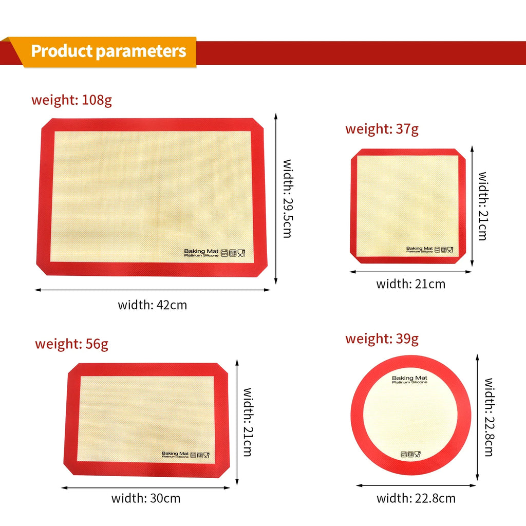 Silicone Baking Mat | Non Stick Heat Resistant Board for Kneading and Rolling