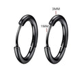 2pc Stainless Steel Small Hoop Earrings | Unisex Punk Hip Hop Huggie Earrings