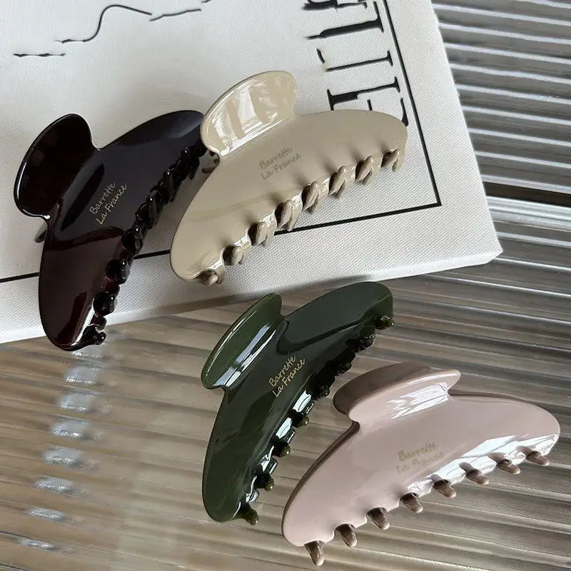 1Pc Large Crab Hair Clips Shark Clip Retro Korean Acetate Hair Claw Simple Hairpin Fashion Hair Accessories For Woman Girls.