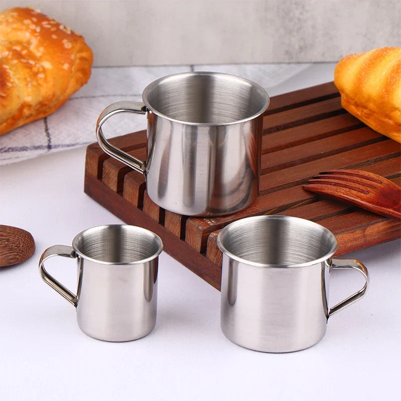 Stainless Steel Coffee Mug | Portable Camping Cup with Handle for Travel and Home