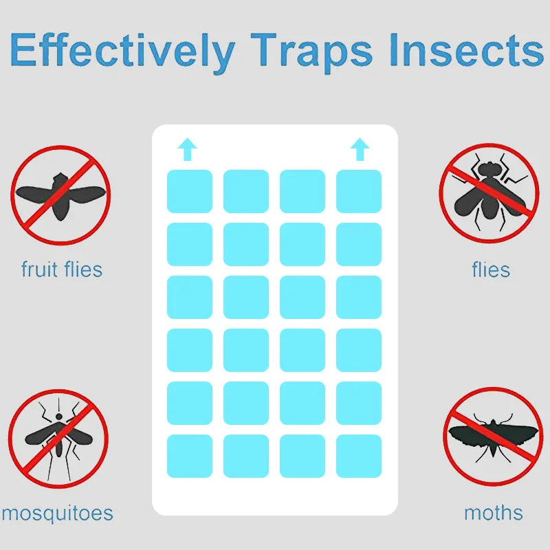 10 Pcs Sticky Mosquito Board Replacement Glue Cards for Mosquito Lamp | Indoor Trap Adhesive Plates 110x70mm