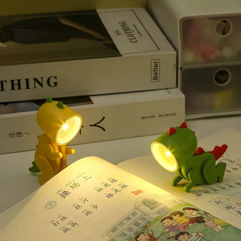 Mini Dinosaur Night Light | Battery-Powered Folding LED Lamp for Kids Bedroom