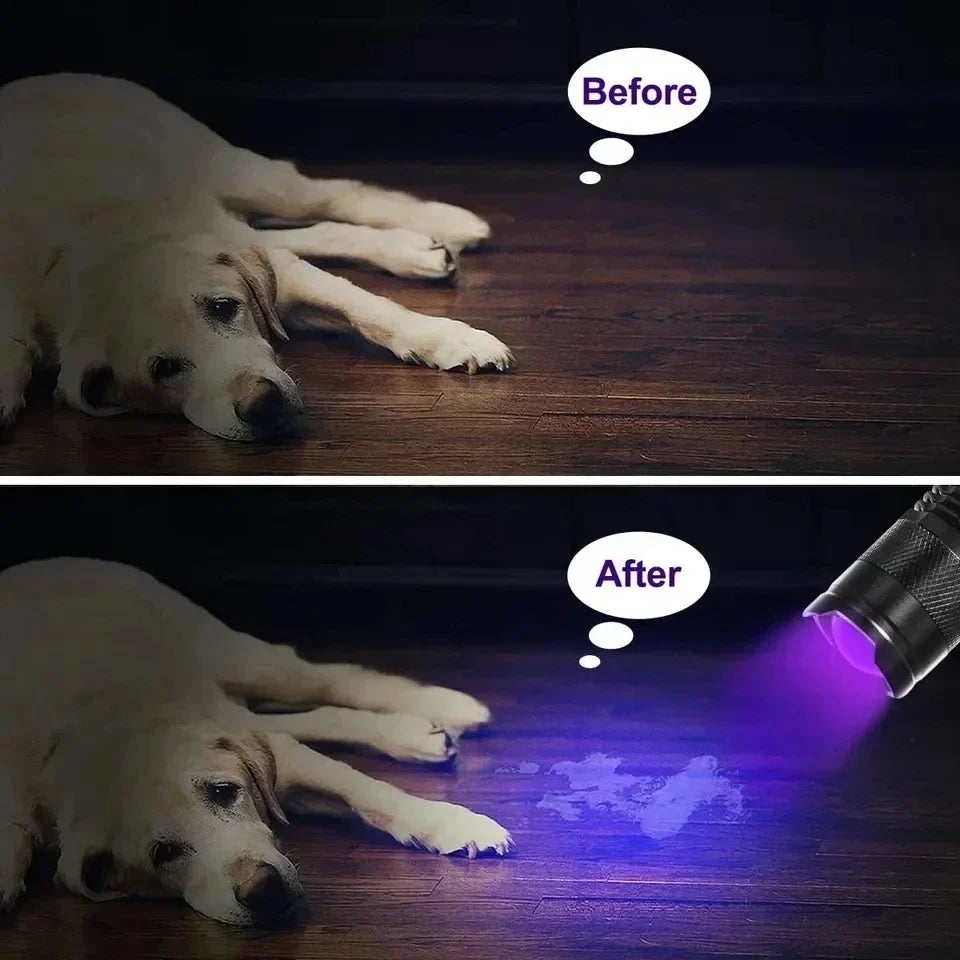 UV LED Flashlight | Ultraviolet 395nm Inspection Lamp for Pet Urine Detection