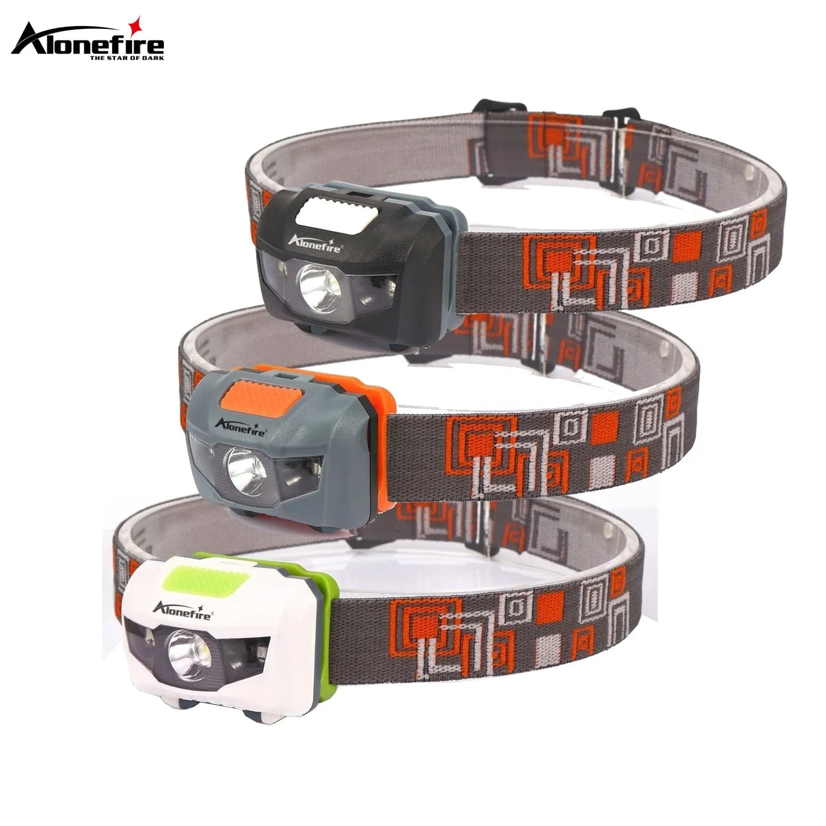 3W White Red Strobe Light LED Headlamp | Lightweight Portable Headlamp for Outdoor Hiking, Camping, and Climbing