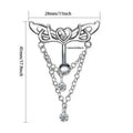 Heart Wings Sexy Belly Button Ring 1PC High Quality Stainless Steel Navel Piercing Jewelry for Women Gift Giving