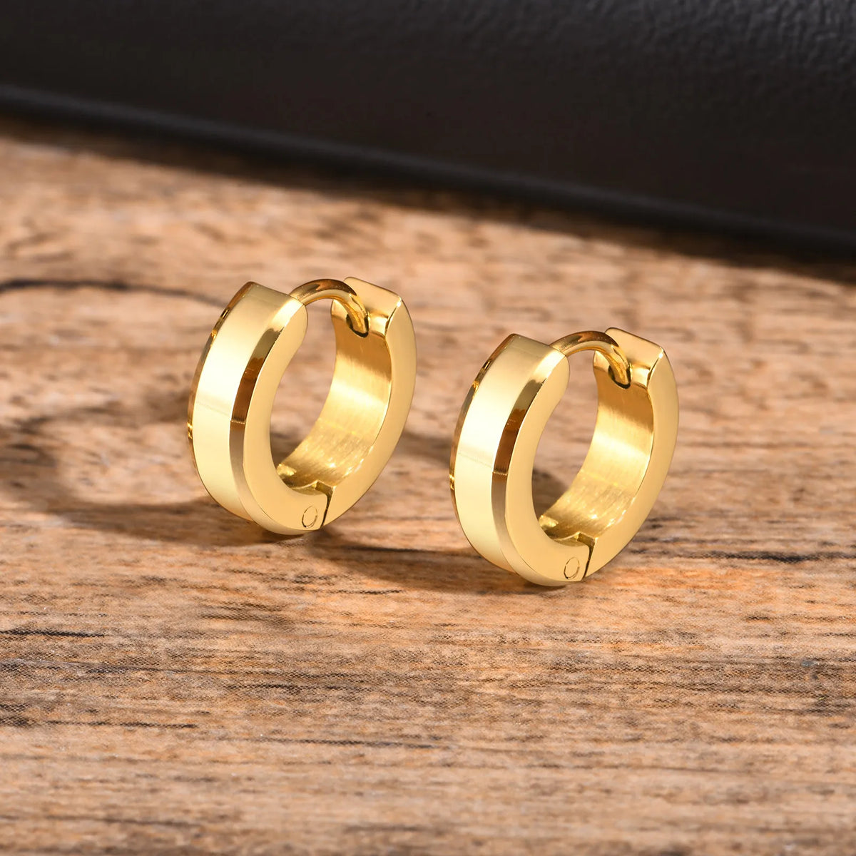 Men Hoop Earrings | Stainless Steel Small Huggies Earrings for Daily Wear