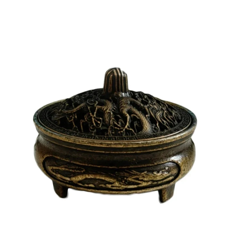 Mini Alloy Antique Three-legged Aromatherapy Stove | DIY Incense Burner Tea Ceremony Decor
