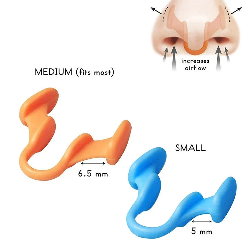 2Pcs Silicone Anti-Snoring Nasal Dilators | Comfortable Sleep Aid Nose Clips