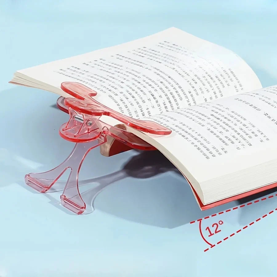 12° Support Angle Reading Aid Fixed Book Clip Anti-slip Visible Reading Book Marker Clip Creative Comfortable Books Fixed Clip