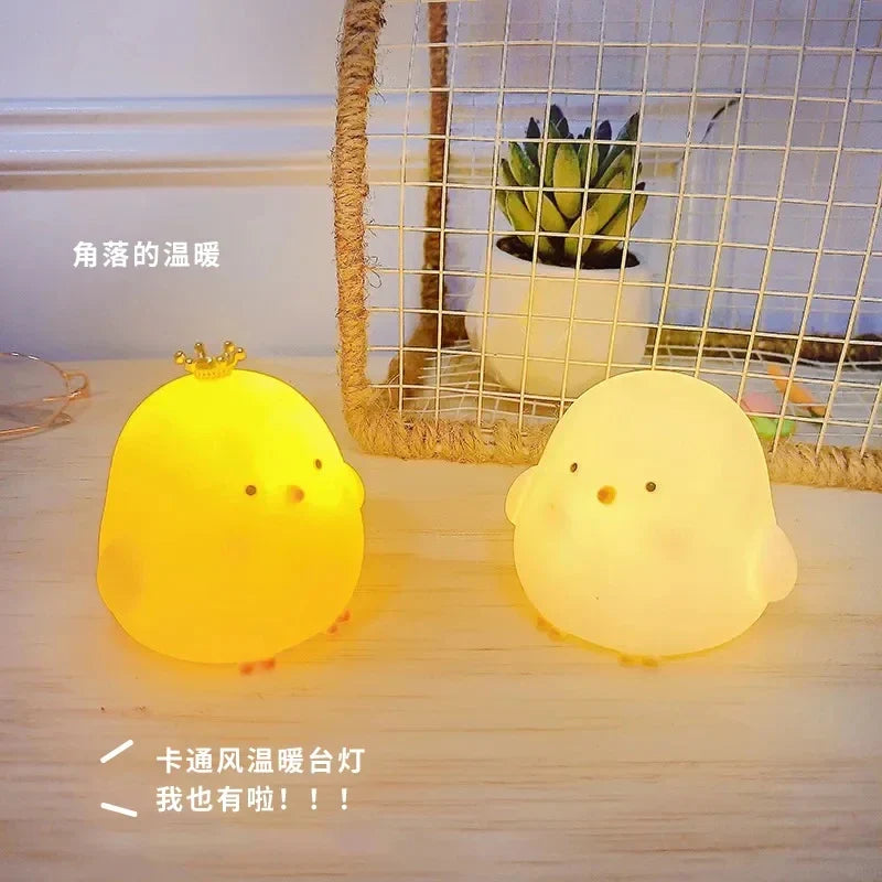 Cute Chicken Night Light | Soft Glow Bedside Lamp for Kids Room