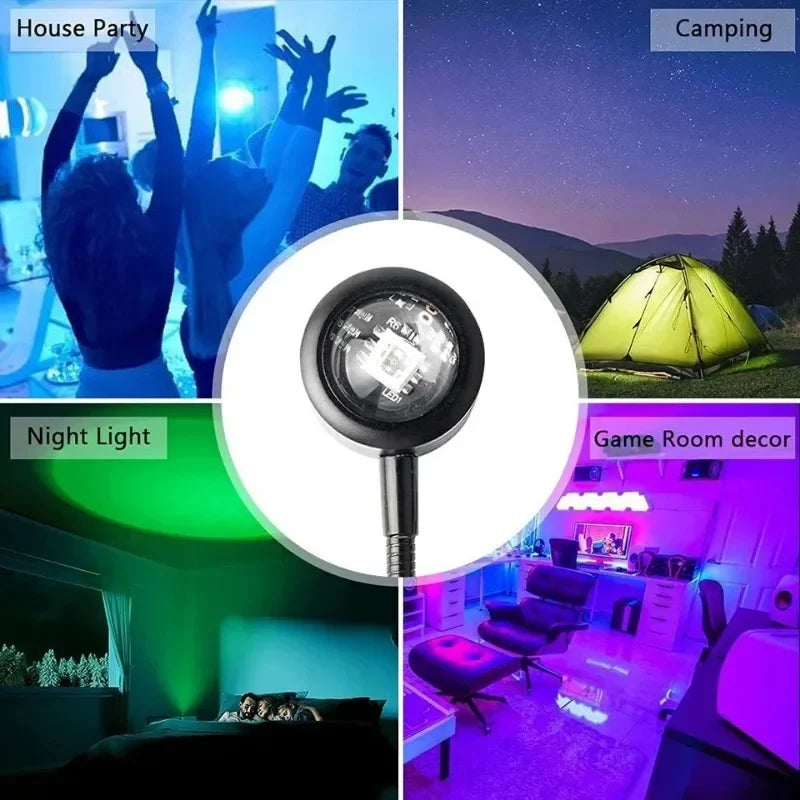 Sunset Projection Lamp | USB Atmosphere Night Light for Photography and Room Decor
