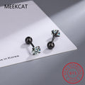 18K Gold Over Silver Moissanite Stud Earrings | Screw Back Safety Earrings for Women Men