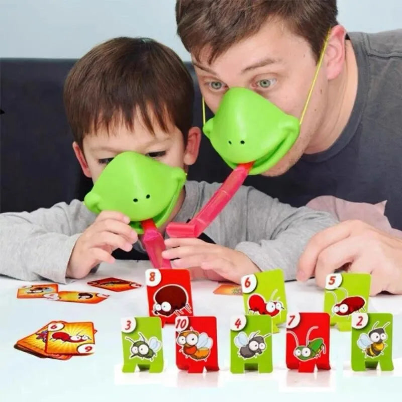Lizard Mask Tongue Game | Two-Player Card Game for Parties
