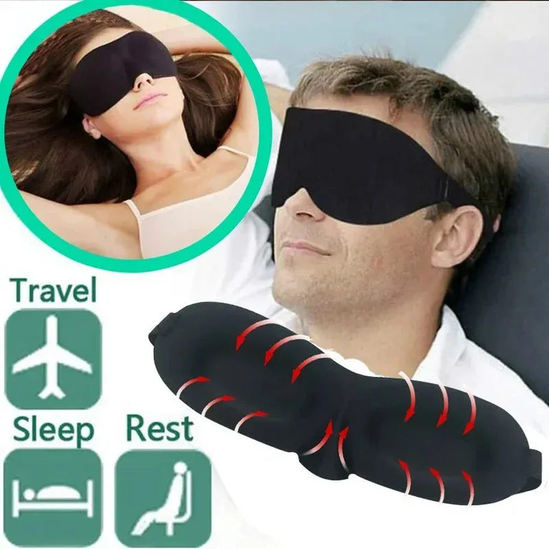 3D Contoured Sleep Mask for Men and Women | Zero Pressure Light Blocking Eye Cover
