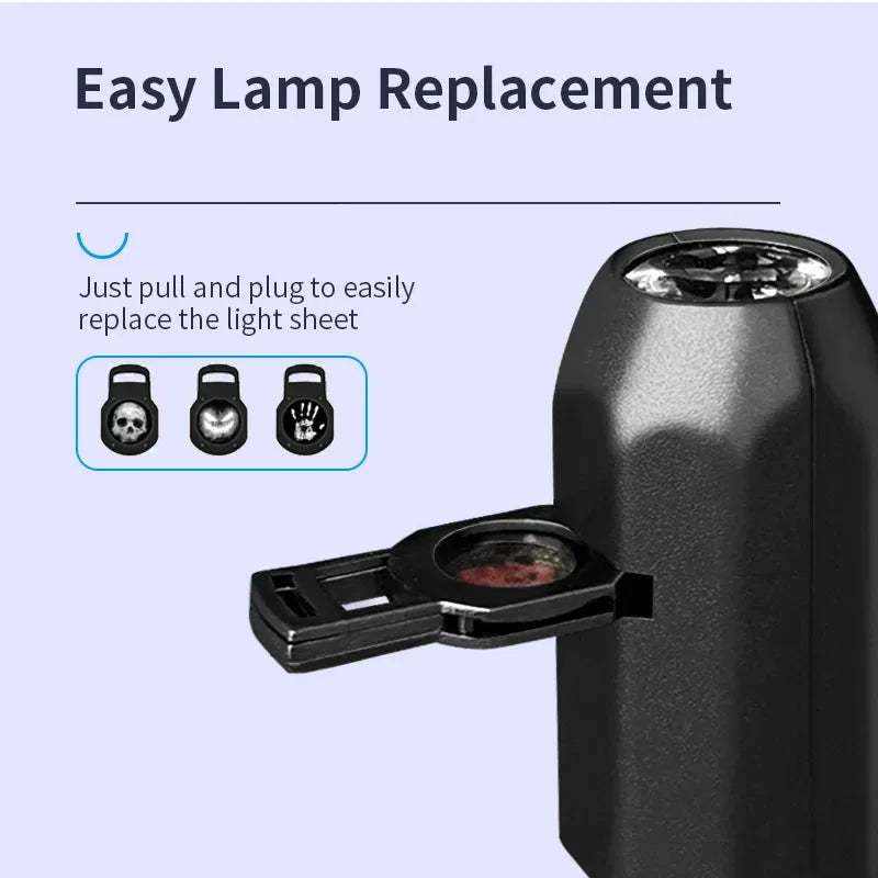 Skull Projection Lamp | Switchable Pattern LED Night Light