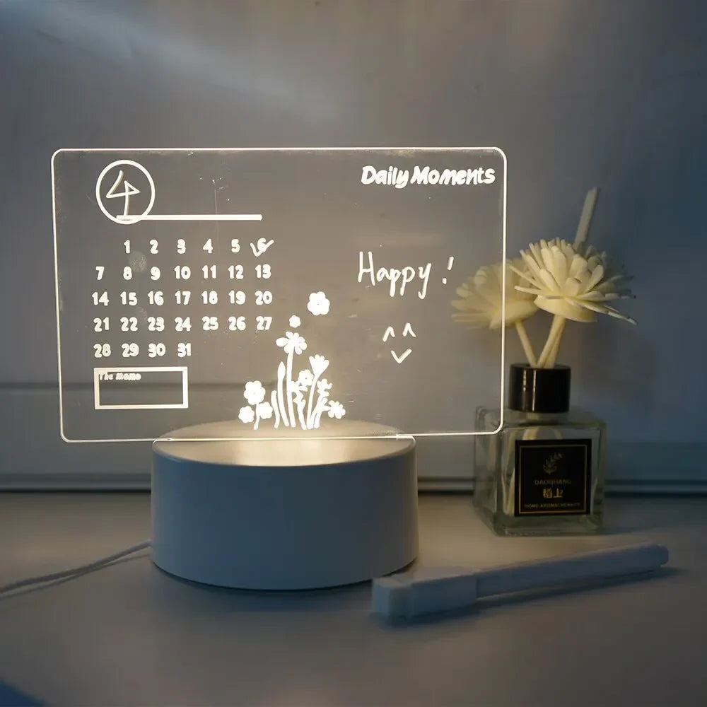 DIY Notepad LED Drawing Board | Glowing Acrylic Message Board with Pen