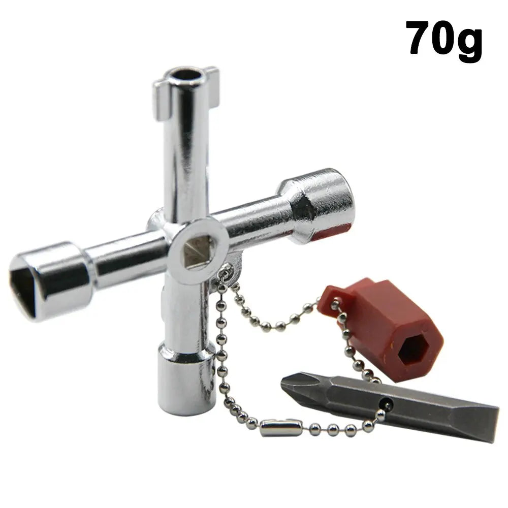 4in1 Silver Key Wrench Set | Electrical Elevator Control Cabinet Screwdriver Tool