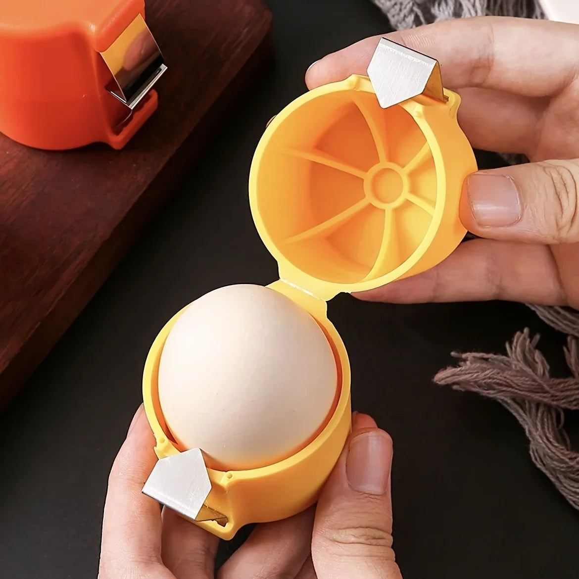 Manual Egg Shell Opener | Non-Stick Plastic Egg Cracker for Raw and Boiled Eggs