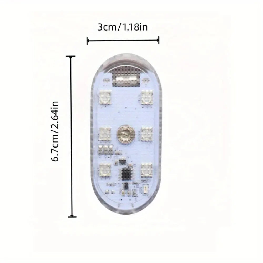 Wireless LED Car Interior Lights | USB Rechargeable Ceiling Lamp, Reading Light & Door Light