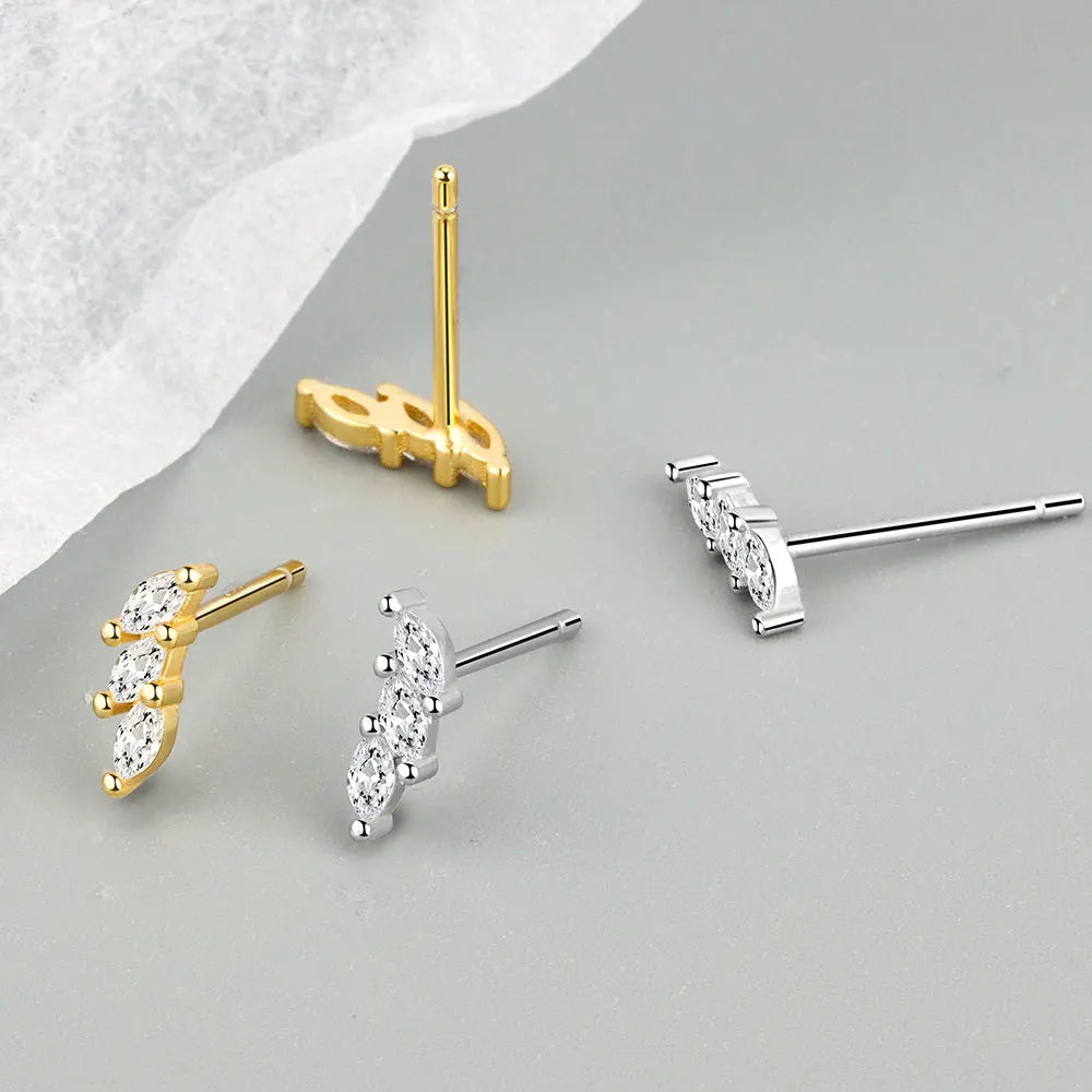 3 PCS Exquisite Zircon Little Huggies Hoop Earrings Set | Stainless Steel Cartilage Earring Jewelry